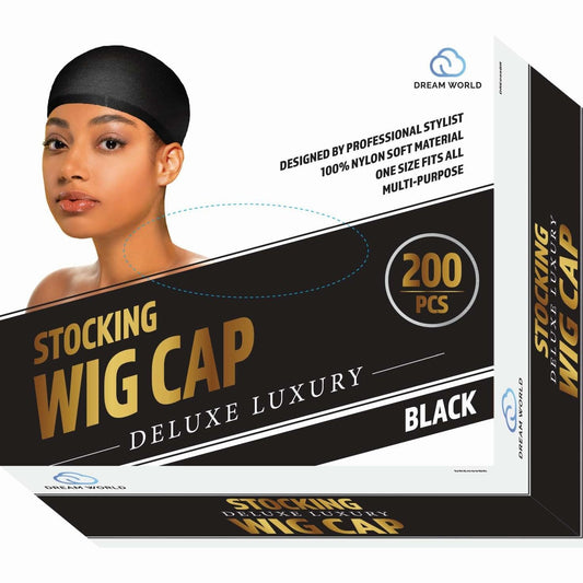 Dream Women-Stocking Wig Cap 200 Count Black