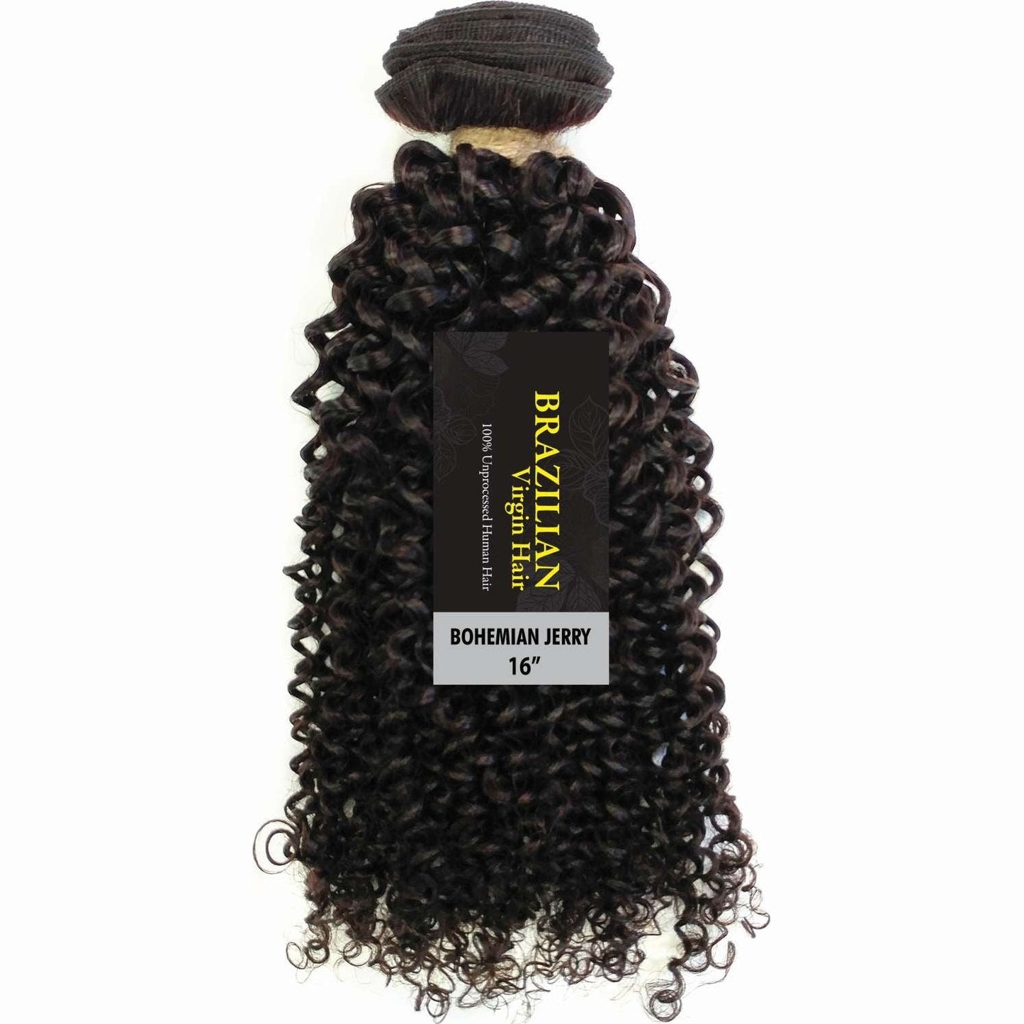 Raw Virgin Brazilian Bohemian Jerry 16 Inch Natural Color