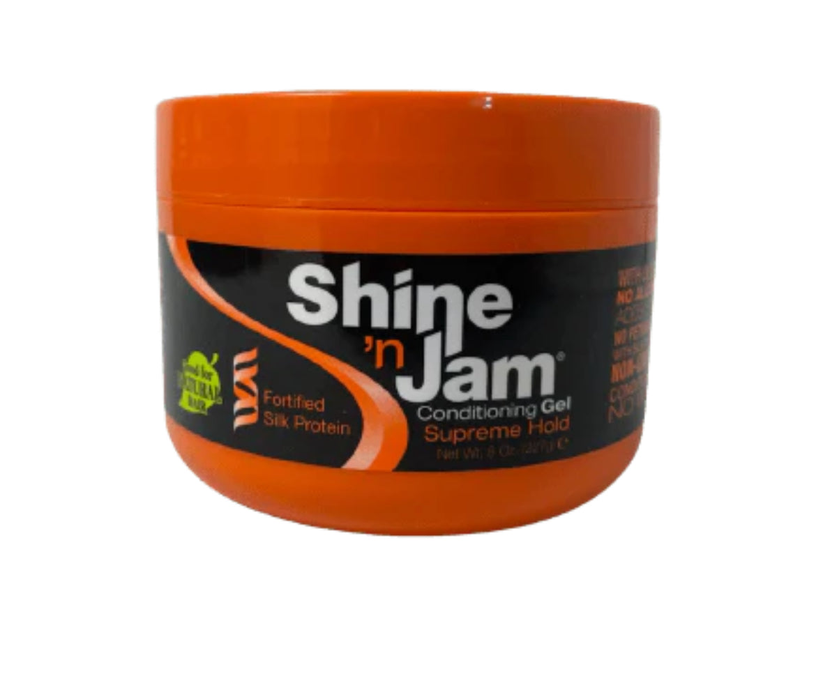 Ampro Shine 'N Jam Supreme Hold Conditioning Gel 8 oz. NEW